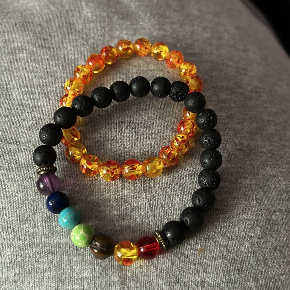 🐈‍⬛Chakra Beaded Bracelet Set